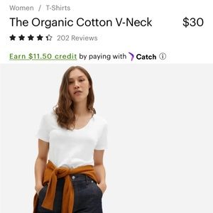 Everlane the organic cotton V-neck XS
